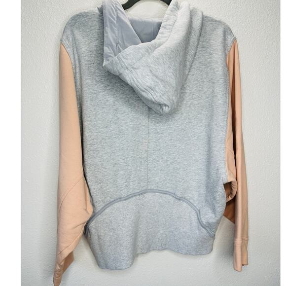 NWOT Stella McCartney x Adidas Heather Gray Peach Hoodie Zip Sweater L - Picture 12 of 16
